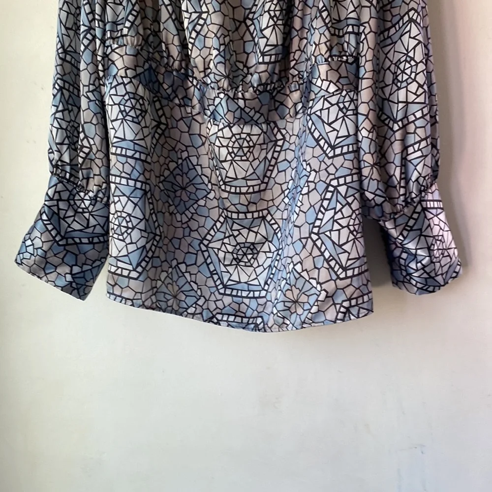 Lane Bryant 22/24 Geometric Print Off Shoulder Top - Picture 5 of 10